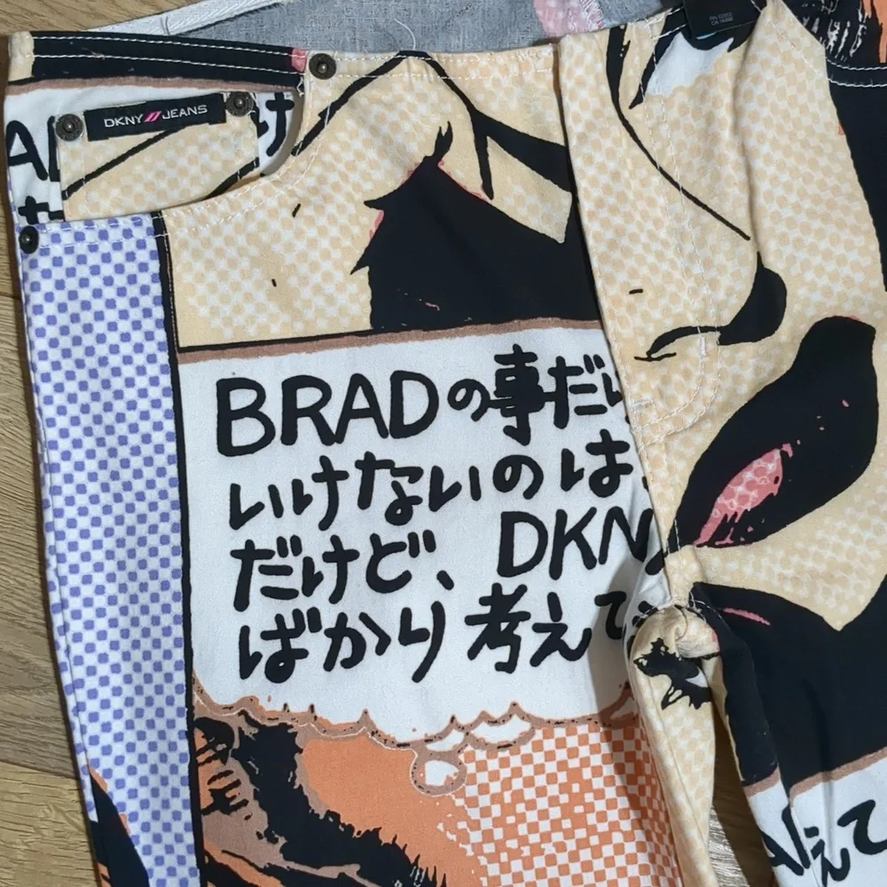 DKNY vintage 90's Pop Art Pants Roy Lichtenstein Juniors size 5 - Picture 4 of 15
